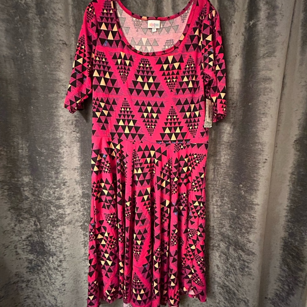 LuLaRoe Nicole Fit & Flare Midi Dress